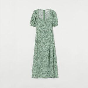 Sage floral midi dress. NWOT